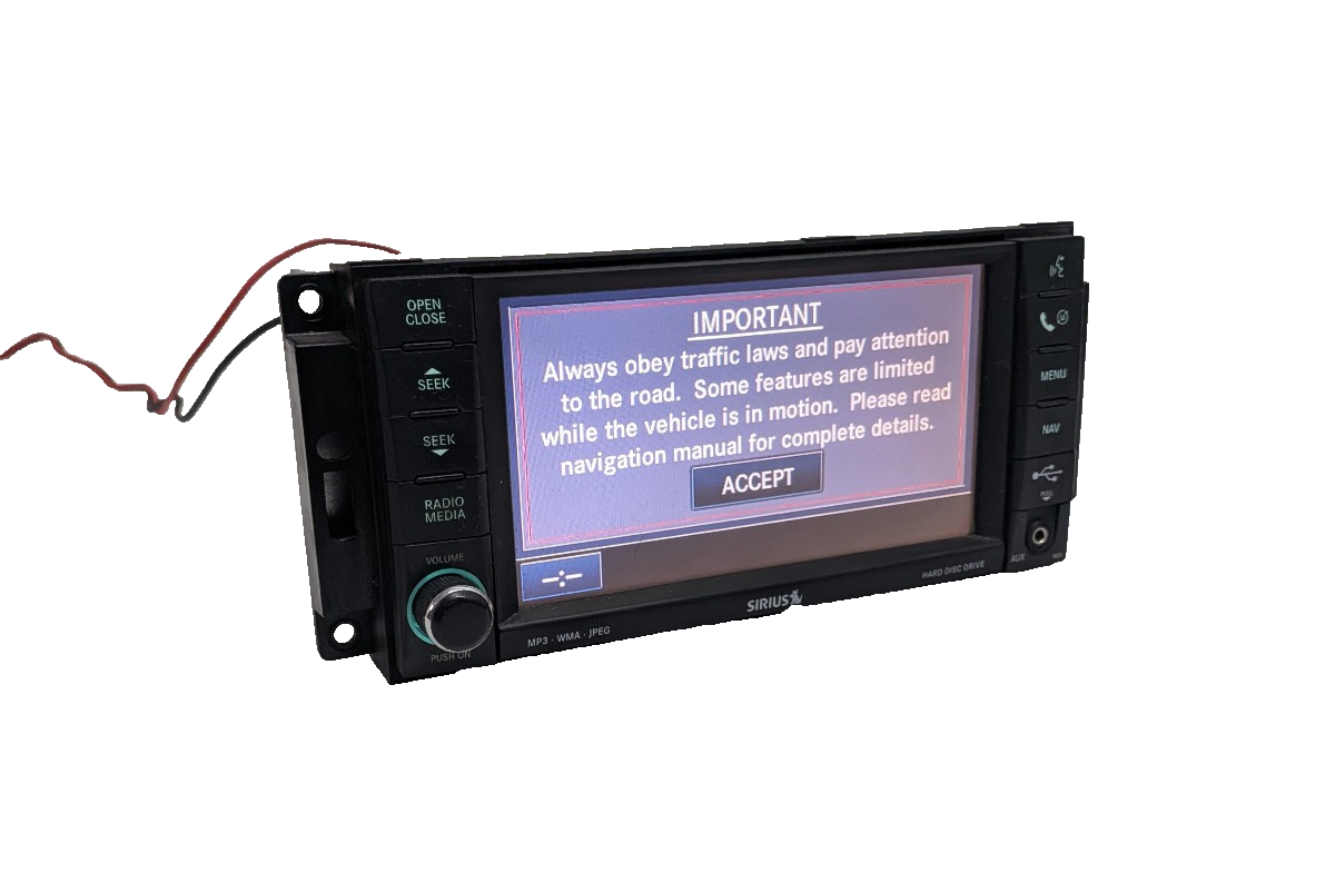 09-13 Chrysler Dodge Jeep MyGig RER Navigation Radio DVD Sirius 730N High Speed