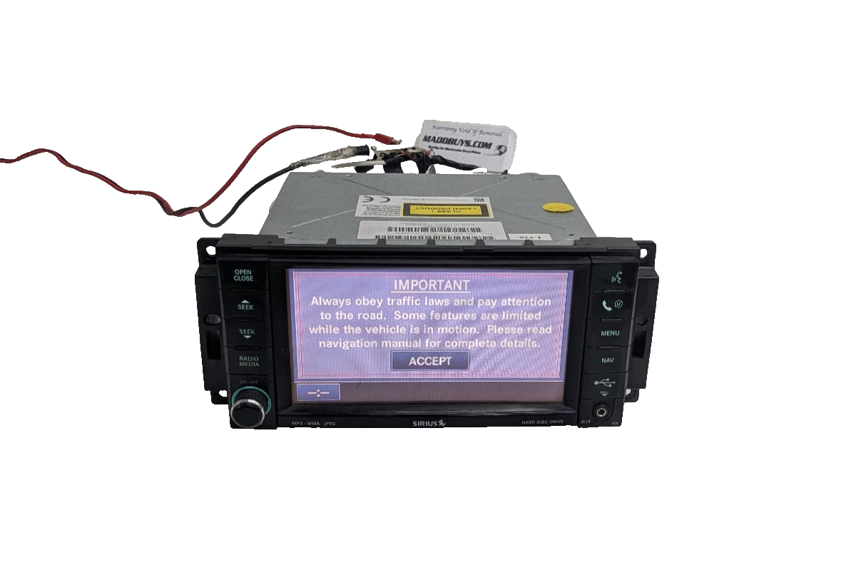 09-13 Chrysler Dodge Jeep MyGig RER Navigation Radio DVD Sirius 730N High Speed