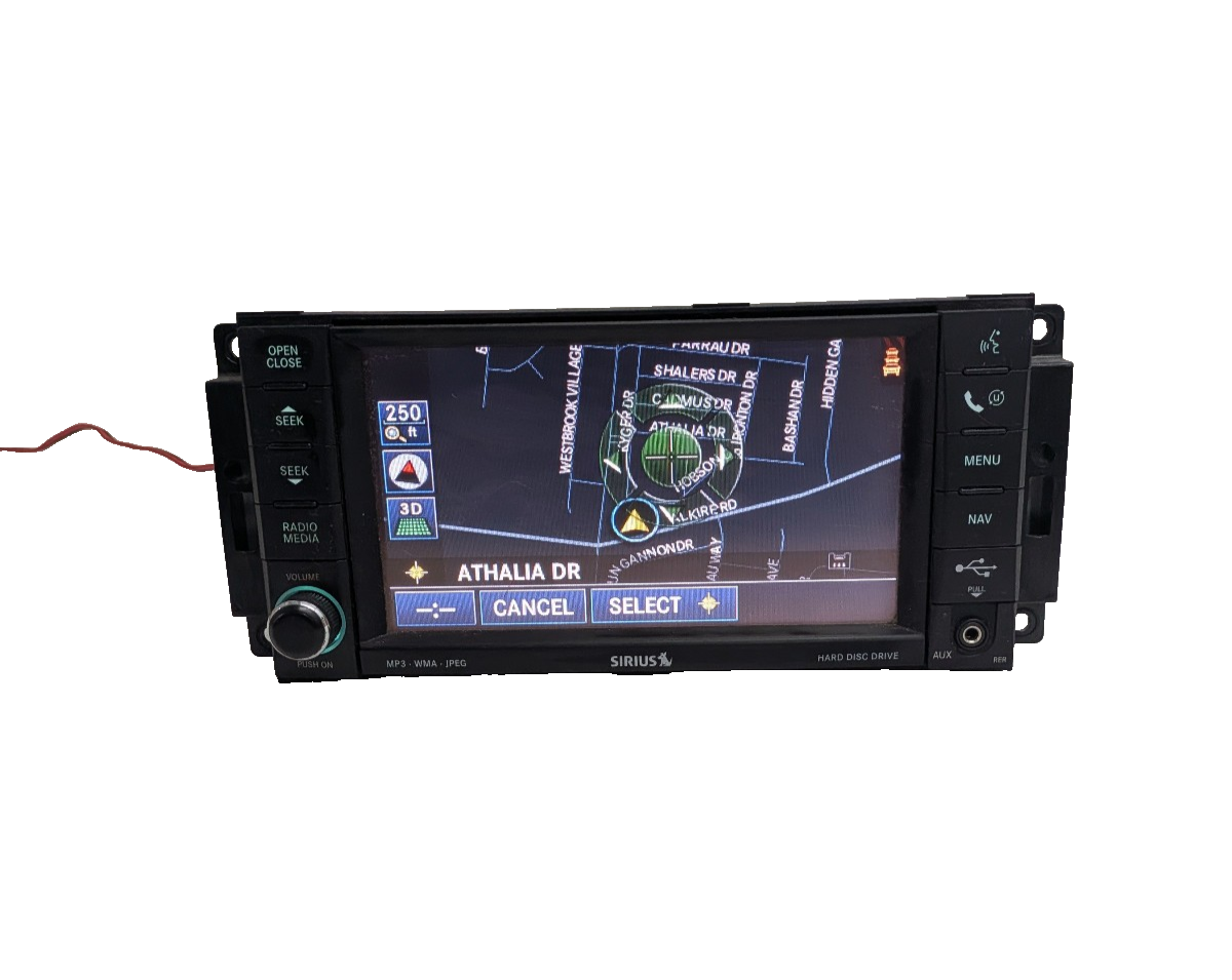 09-13 Chrysler Dodge Jeep MyGig RER Navigation Radio DVD Sirius 730N High Speed