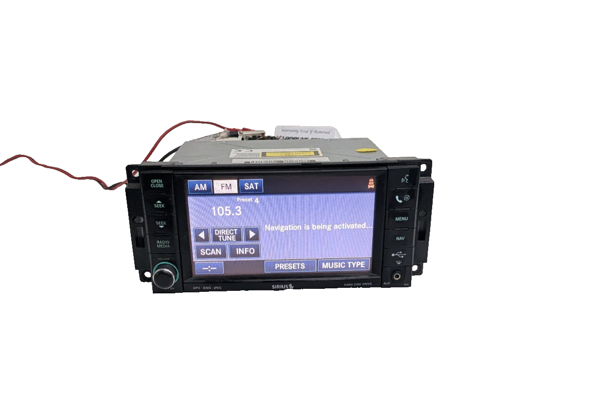 09-13 Chrysler Dodge Jeep MyGig RER Navigation Radio DVD Sirius 730N High Speed