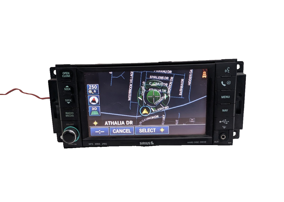 09-13 Chrysler Dodge Jeep MyGig RER Navigation Radio DVD Sirius 730N High Speed