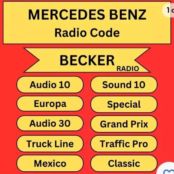 98-05 Mercedes W163 ML320 ML430 ML500  Radio Unlock Anti Theft Code