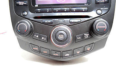 03 04 05 06 07 HONDA ACCORD RADIO 6 DISC CD PLAYER DUAL CLIMATE WITH CODE