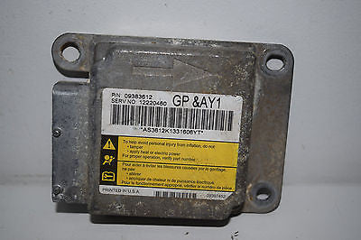 04 PONTIAC GRAND PRIX AIRBAG CONTROL MODULE 09383612