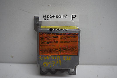 03 04 INFINITI G35 AIRBAG CONTROL MODULE 98820AM600