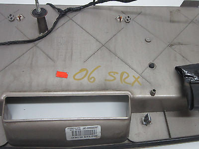 04 05 06 07 08 09 CADILLAC SRX TRUNK PANEL LICENSE PLATE HOLDER TAN