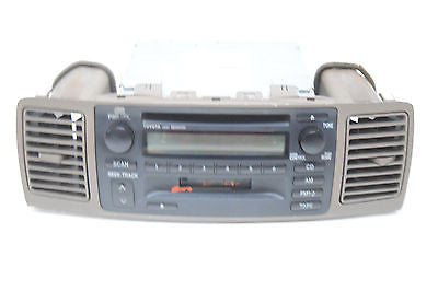03 04 05 06 07 08 TOYOTA COROLLA RADIO CD CASSETTE PLAYER WITH VENTS