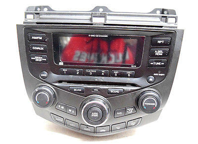 03 04 05 06 07 HONDA ACCORD RADIO 6 DISC CD PLAYER DUAL CLIMATE WITH CODE