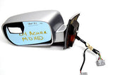 01 02 03 04 05 06 ACURA MDX LEFT DRIVER SIDE VIEW MIRROR SILVER BLACK TRIM
