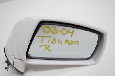 03 04 HYUNDAI TIBURON RIGHT PASSENGER SIDE VIEW MIRROR WHITE