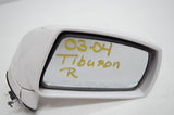 03 04 HYUNDAI TIBURON RIGHT PASSENGER SIDE VIEW MIRROR WHITE