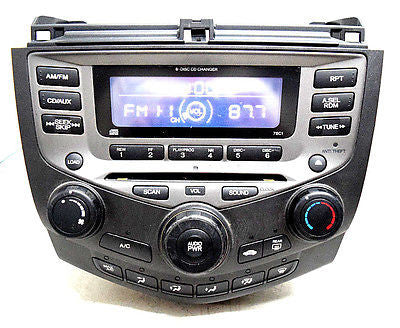03 04 05 06 07 HONDA ACCORD RADIO 6 CD PLAYER RADIO SINGLE ZONE CLIMATE CONTROL