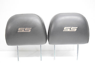 06 07 08 09 10 11 12 CHEVY IMPALA SS HEADREST SET BLACK LEATHER
