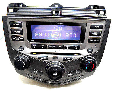 03 04 05 06 07 HONDA ACCORD RADIO 6 CD PLAYER RADIO SINGLE ZONE CLIMATE CONTROL