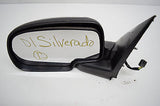 98 99 00 01 CHEVY SILVERADO LEFT DRIVER SIDE VIEW MIRROR CHROME BLACK TRIM