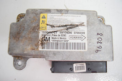 05 CHEVY COBLAT PURSUIT AIRBAG CONTROL MODULE 15249432