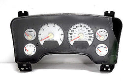 03 09 DODGE RAM 2500 SPEEDOMETER INSTRUMENT CLUSTER 40K GLASS  DAMAGED