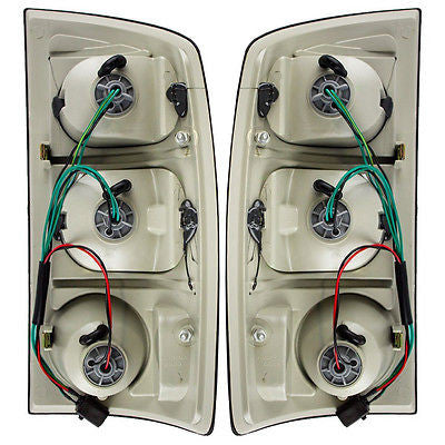 CRYSTAL LENS Tail Lamps Replacement for 02-05 Dodge Pickup 2222-0103B PAIR