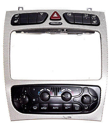 02 03 04 05 MERCEDES C230 C230AMG RADIO DASH BEZEL CLIMATE CONTROL DUEL DUAL