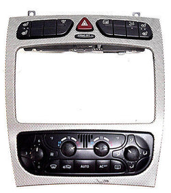 02 03 04 05 MERCEDES C230 C230AMG RADIO DASH BEZEL CLIMATE CONTROL DUEL DUAL