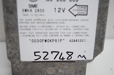 99 VW BEETLE JETTA AIRBAG CONTROL MODULE 1J0909609