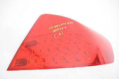 03 04 INFINITI G35 LEFT DRIVER INNER TAIL LIGHT TAILLIGHT