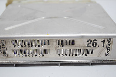 99 00 01 02 03 04 VOLVO S80 XC90 ECU ECM ENGINE COMPUTER P09480760