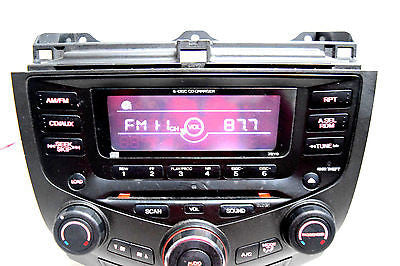 03 04 05 06 07 HONDA ACCORD RADIO 6 DISC CD PLAYER DUAL CLIMATE WITH CODE