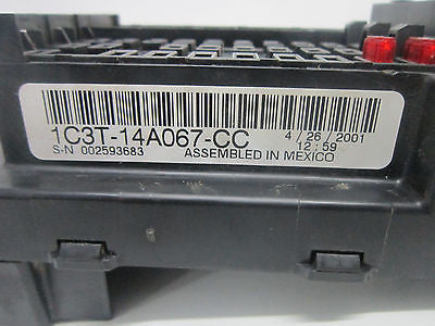 01 02 FORD F250 F350 SUPER DUTY GEM MODULE FUSEBOX NO GEM 1C2T14A067CC