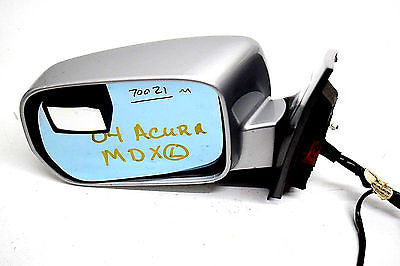 01 02 03 04 05 06 ACURA MDX LEFT DRIVER SIDE VIEW MIRROR SILVER BLACK TRIM