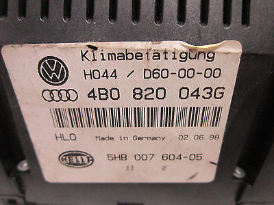 98 99 00 01 02 AUDI A6 DIGITAL CLIMATE CONTROL