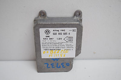 00 01 VW BEETLE AIRBAG CONTROL MODULE 6Q0909605A