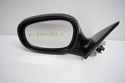 07 08 BMW 328I LEFT DRVIER MIRROR SILVER BLACK TRIM