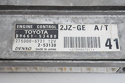 01 02 03 04 05 LEXUS IS300 ECU ECM ENGINE COMPUTER 89661-53480 8966153480