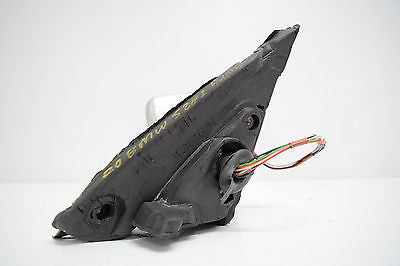 98 99 00 BMW 528I RIGHT PASSENGER SIDE MIRROR SILVER BLACK TRIM