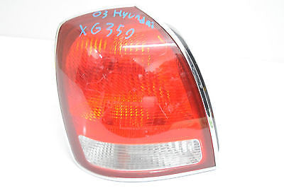 02 03 HYUNDAI XG350 LEFT DRIVER TAIL LIGHT TAILIGHT CHROME TRIM