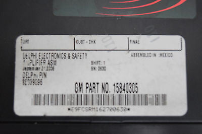 07 08 09 10 PONTIAC SOLSTICE SKY AMP AMPLIFIER 15840305