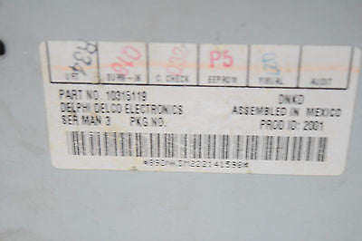 01 02 03 04 05 CHEVY CAVALIER MALIBU RADIO CD PLAYER OEM