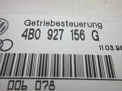 98 99 00 01 AUDI A6 PASSAT TCU TRANSMISSON COMPUTER 4B0927156G