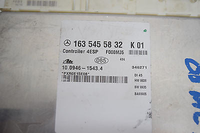 98 99 00 01 MERCEDES ML320 ML430 ECU ECM ENGINE COMPUTER 1635455832