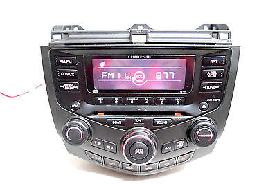 03 04 05 06 07 HONDA ACCORD RADIO 6 DISC CD PLAYER DUAL CLIMATE WITH CODE