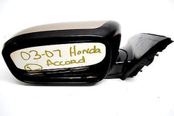 03 04 05 06 07 HONDA ACCORD LEFT DRIVER SIDE VIEW MIRROR GOLD BLACK TRIM