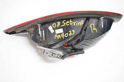 07 08 CHRYSLER SEBRING TRUNK MOUNTED RIGHT PASSENGER TAIL LIGHT TAILIGHT