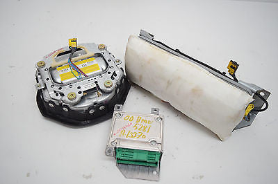 00 01 BMW 525I 528I AIRBAG SET WITH MODULE