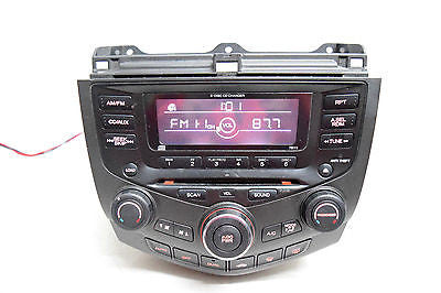 03 04 05 06 07 HONDA ACCORD RADIO 6 DISC CD PLAYER DUAL CLIMATE WITH CODE