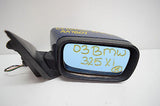 01 02 03 04 05 BMW 325XI RIGHT PASSENGER MIRROR BLUE BLACK TRIM