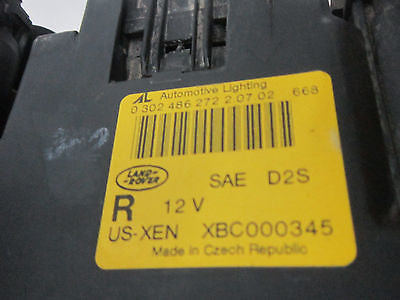 03 04 05 LAND ROVER RANGE ROVER RIGHT PASSENGER HEADLIGHT CRACKED