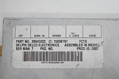 06 07 08 09 10 GM  PONTIAC SOLTICE SKY CADILLAC SATELLITE RADIO MODULE 28040222