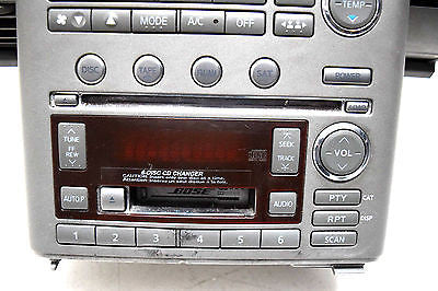 03 04 INFINITI G35 6 DISC CD RADIO CLIMATE CONTROL GPS NAVIGATION SCREEN