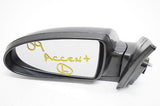 06 07 08 09 HYUNDAI ACCENT LEFT DRIVER SIDE VIEW MIRROR DARK GREY GRAY